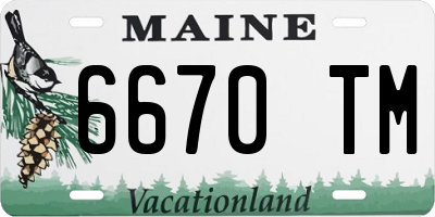 ME license plate 6670TM