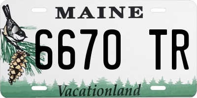 ME license plate 6670TR