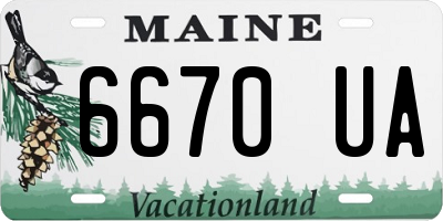 ME license plate 6670UA