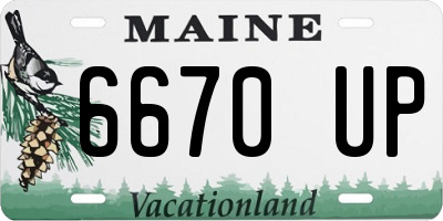 ME license plate 6670UP