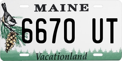 ME license plate 6670UT