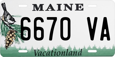 ME license plate 6670VA