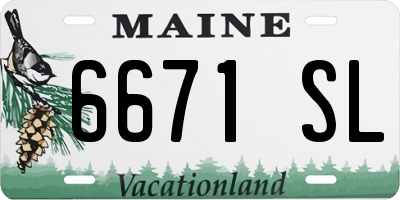 ME license plate 6671SL