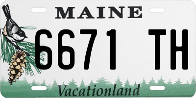 ME license plate 6671TH