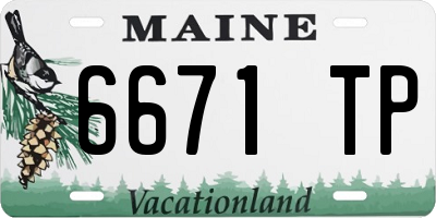 ME license plate 6671TP
