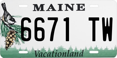 ME license plate 6671TW