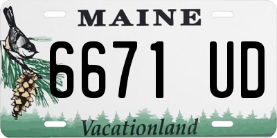 ME license plate 6671UD