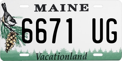 ME license plate 6671UG