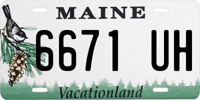 ME license plate 6671UH
