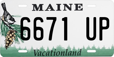 ME license plate 6671UP