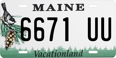 ME license plate 6671UU