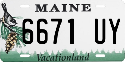 ME license plate 6671UY