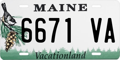 ME license plate 6671VA