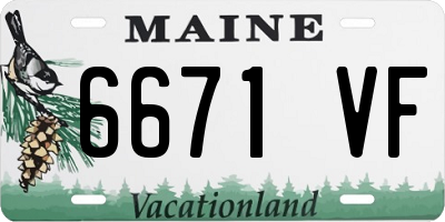 ME license plate 6671VF