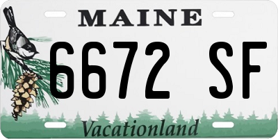 ME license plate 6672SF