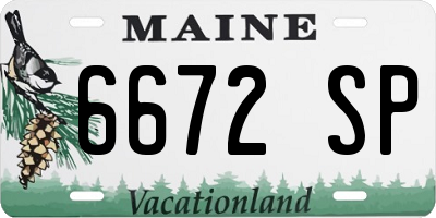 ME license plate 6672SP