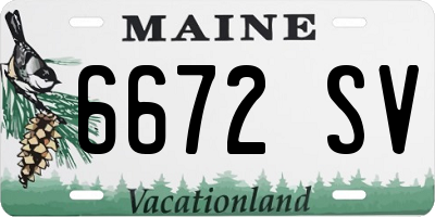 ME license plate 6672SV
