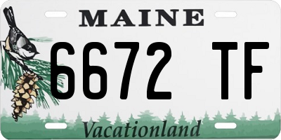 ME license plate 6672TF