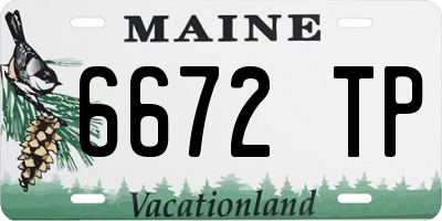 ME license plate 6672TP
