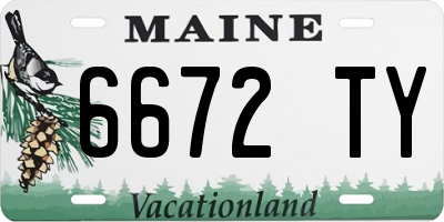 ME license plate 6672TY