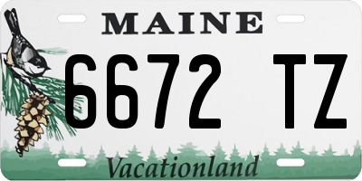 ME license plate 6672TZ
