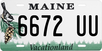 ME license plate 6672UU