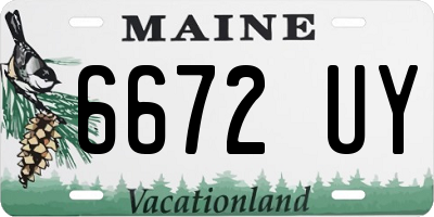 ME license plate 6672UY