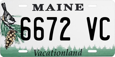 ME license plate 6672VC