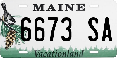 ME license plate 6673SA