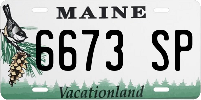 ME license plate 6673SP