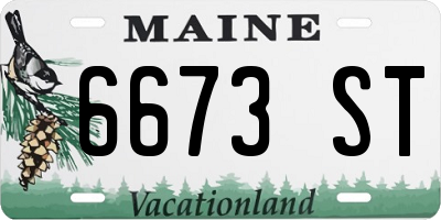 ME license plate 6673ST