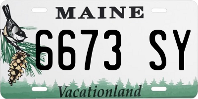 ME license plate 6673SY