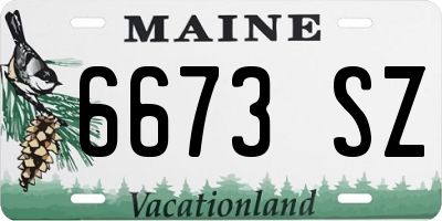 ME license plate 6673SZ