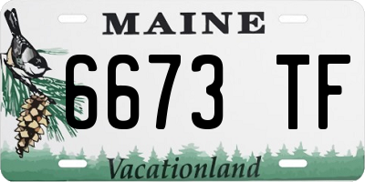 ME license plate 6673TF
