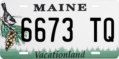 ME license plate 6673TQ