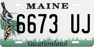 ME license plate 6673UJ