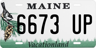ME license plate 6673UP