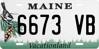 ME license plate 6673VB