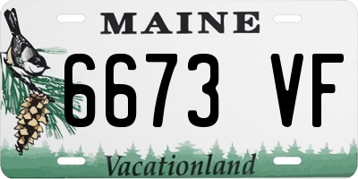 ME license plate 6673VF