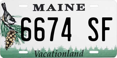 ME license plate 6674SF
