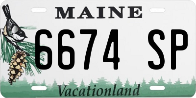 ME license plate 6674SP