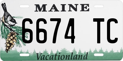 ME license plate 6674TC
