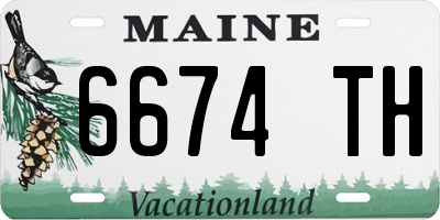 ME license plate 6674TH