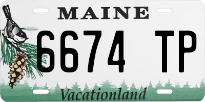 ME license plate 6674TP