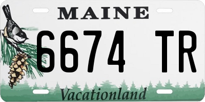 ME license plate 6674TR