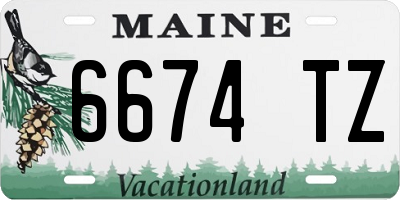 ME license plate 6674TZ