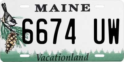 ME license plate 6674UW