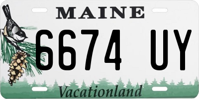 ME license plate 6674UY