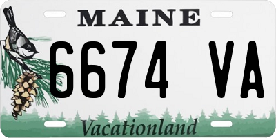 ME license plate 6674VA