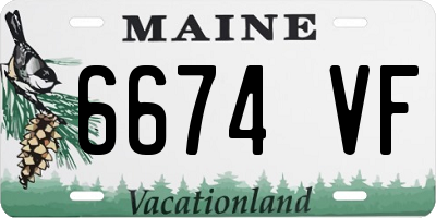 ME license plate 6674VF